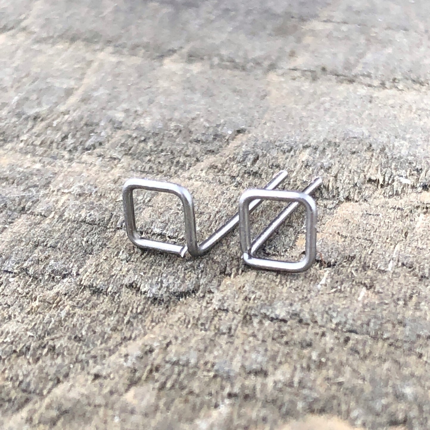 Square Studs, Stainless Steel