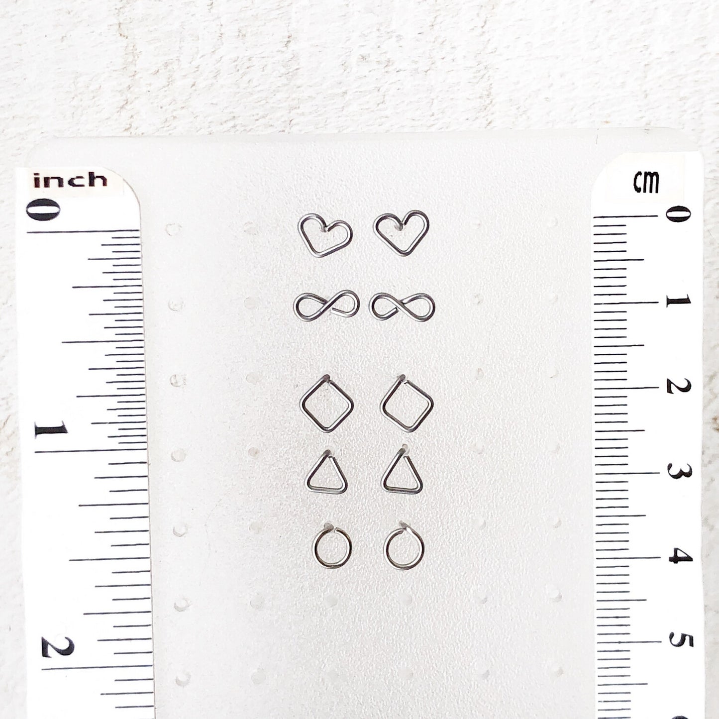 Square Studs, Stainless Steel