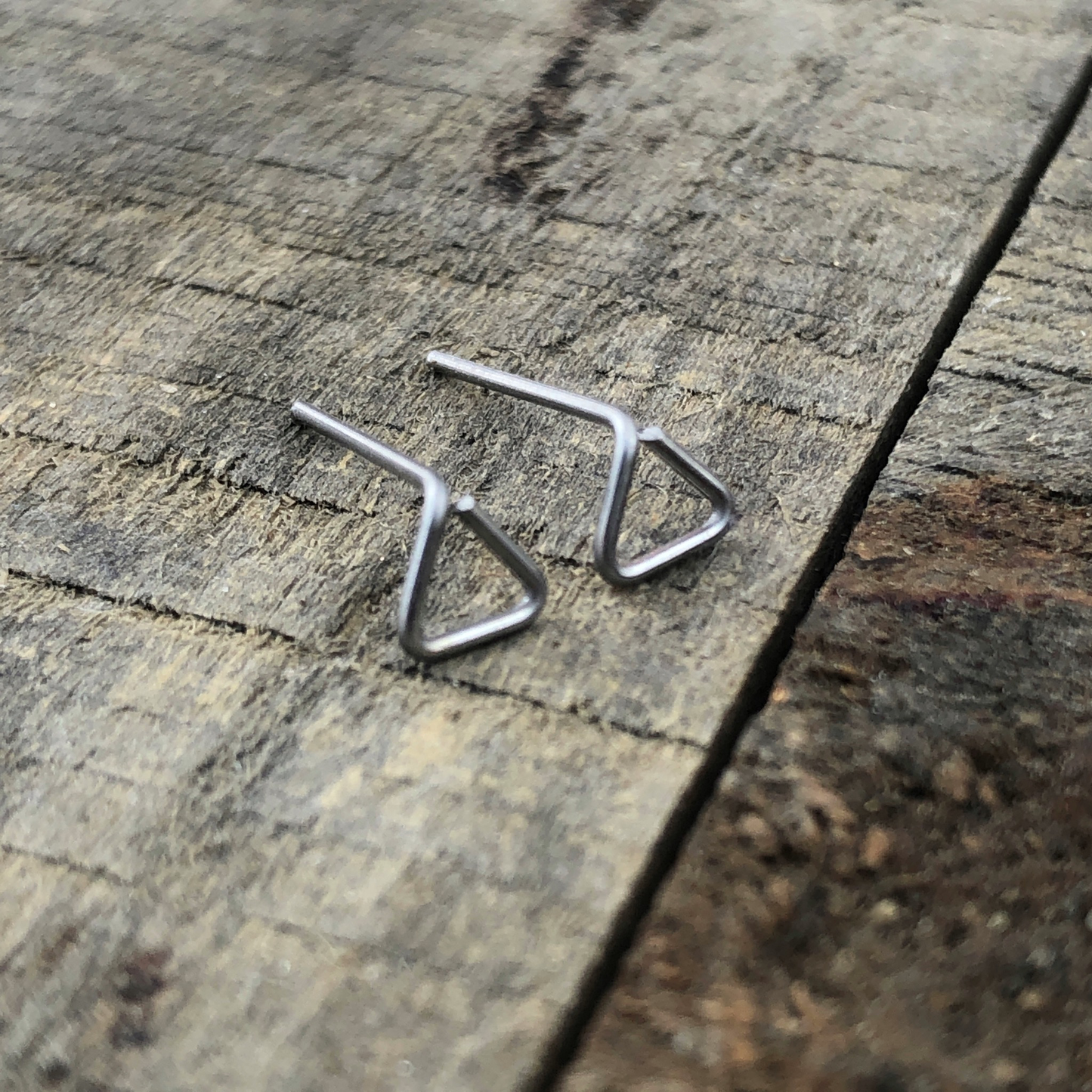 Triangle Studs, Stainless Steel