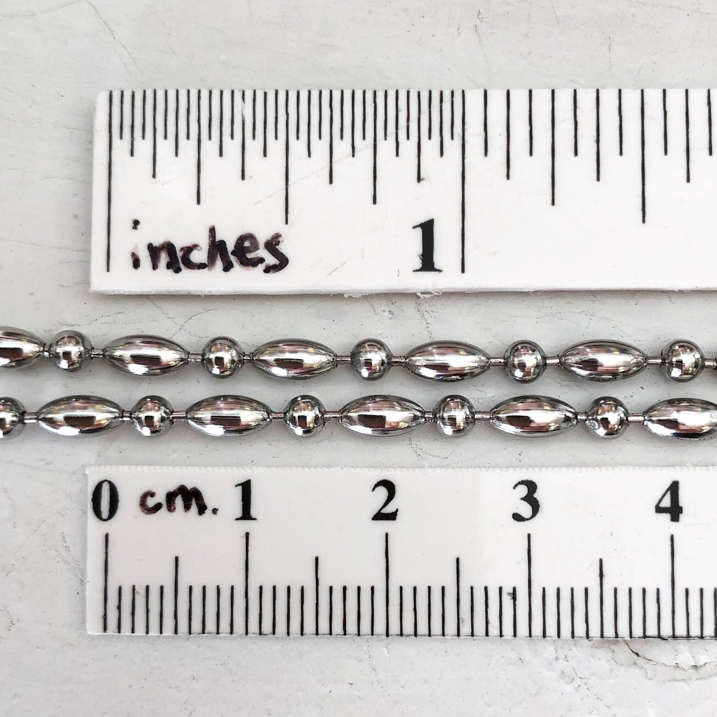 Stainless Steel 3.2mm Ball-bar Chain Necklace – Silver Alternative with Connector