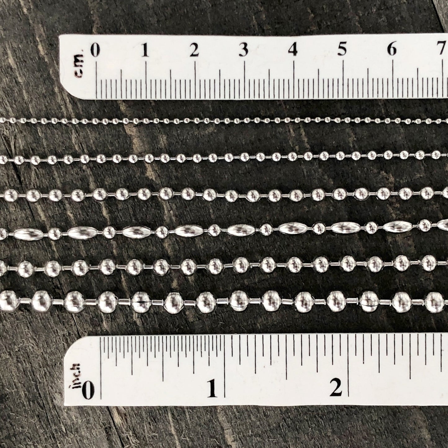 Stainless Steel Ball Chain Bracelet or Anklet – Silver Alternative, Multiple Widths