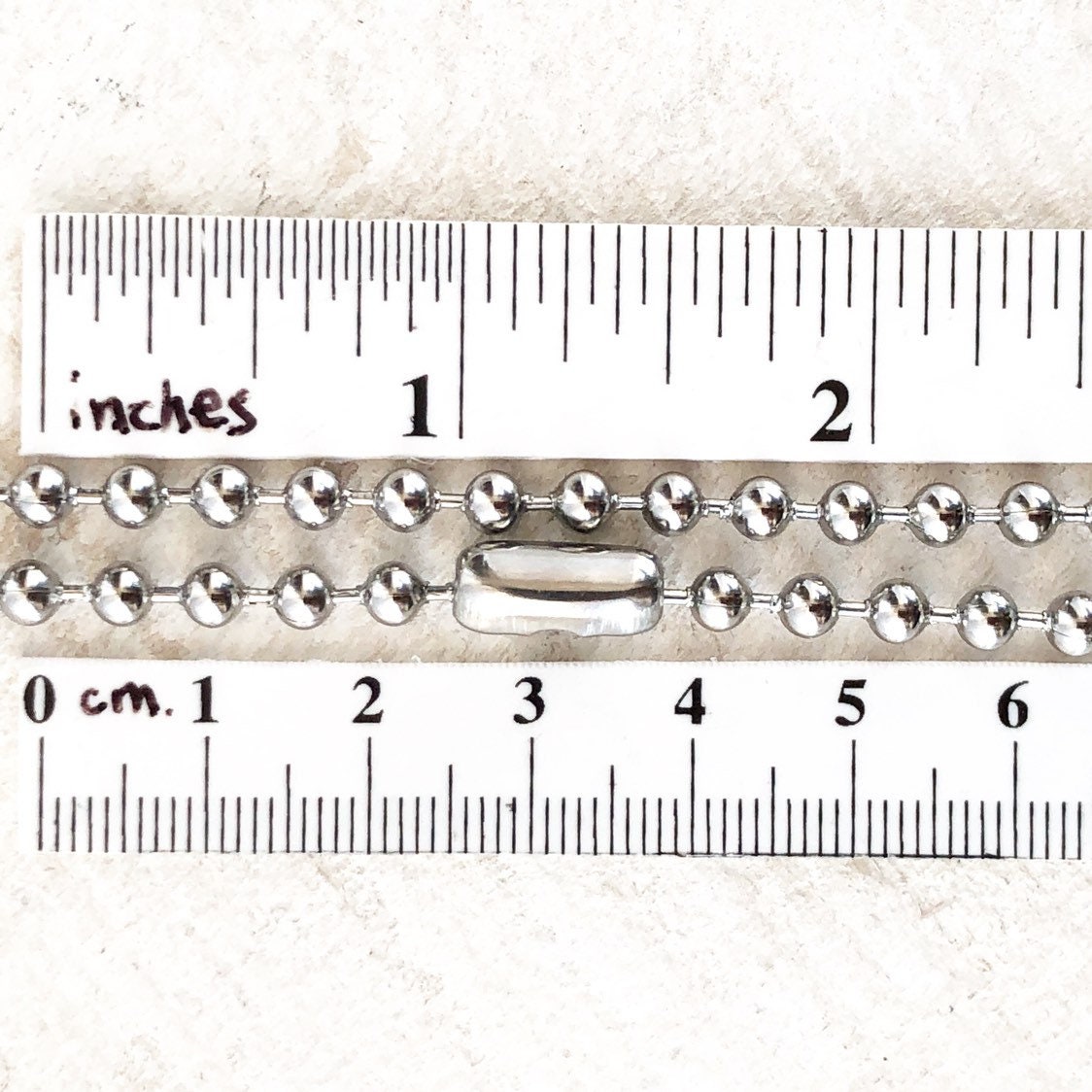 Large Stainless Steel Ball Chain Necklace – 4mm with Connector