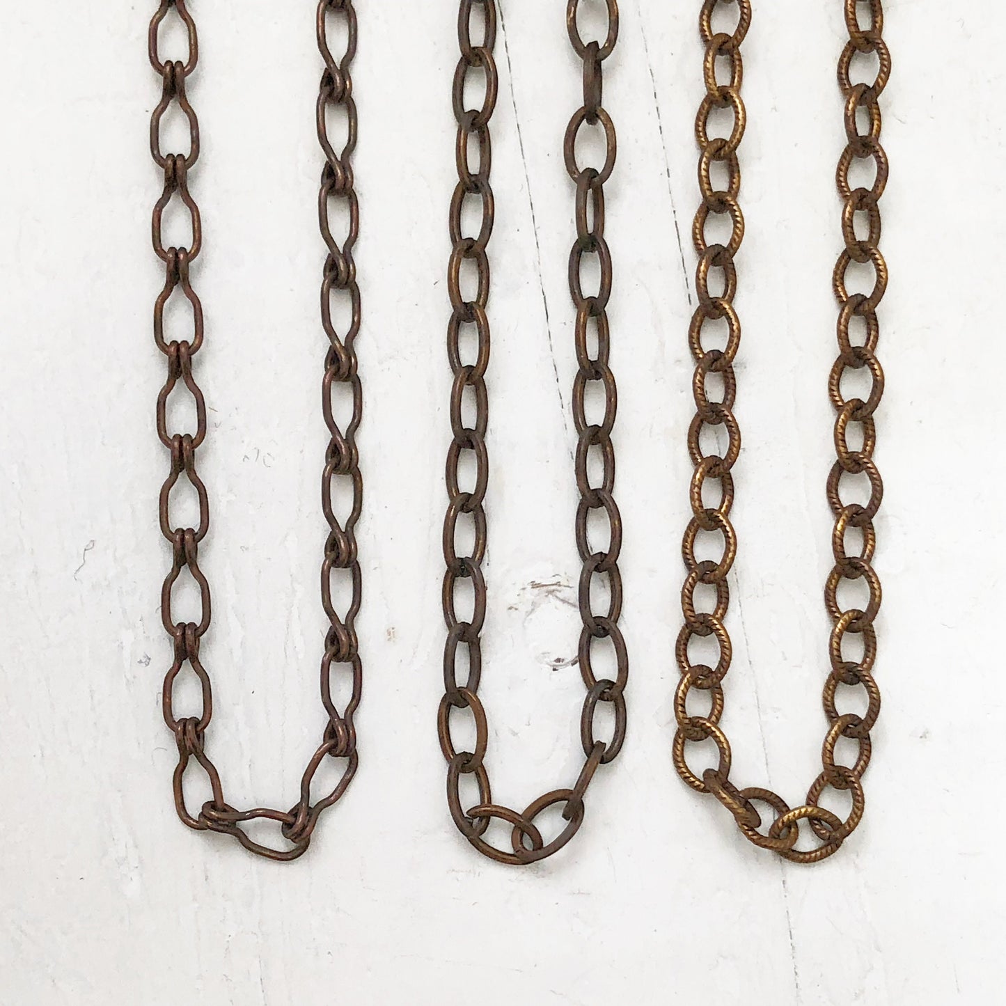 Antiqued Solid Brass Necklace Chain – Adjustable Custom Cable Style with Artisan Clasp