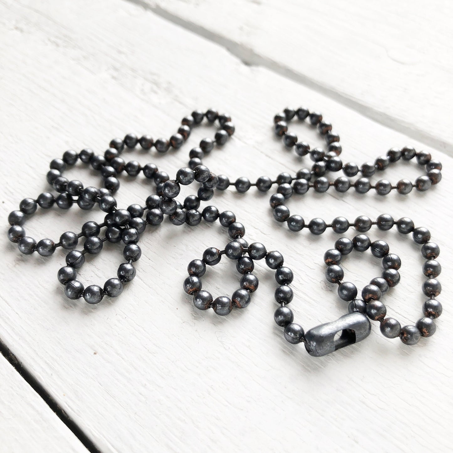 4.5mm Oxidized Copper Ball Chain Necklace – Large, Chunky, Heavy, Custom Length