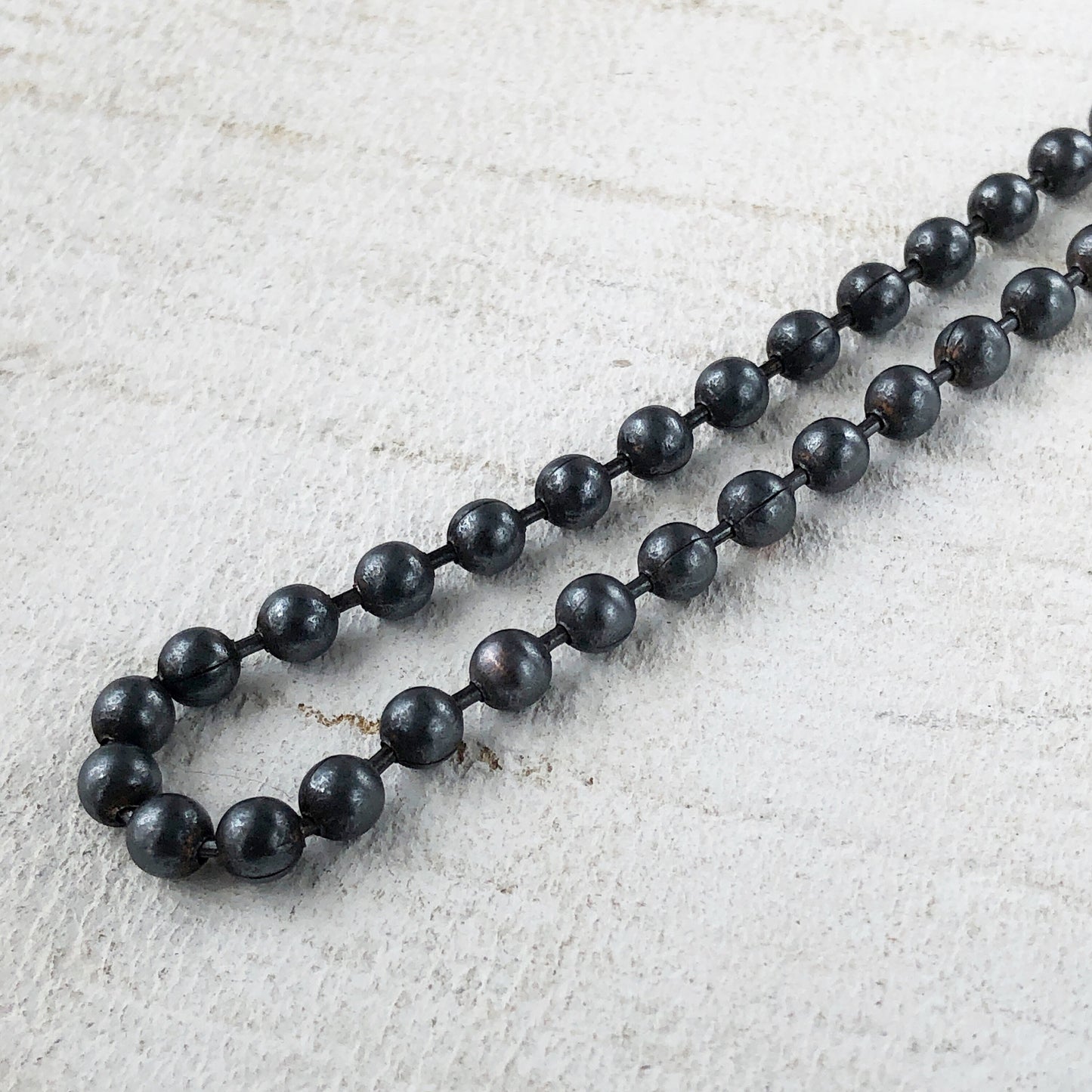 4.5mm Oxidized Copper Ball Chain Necklace – Large, Chunky, Heavy, Custom Length