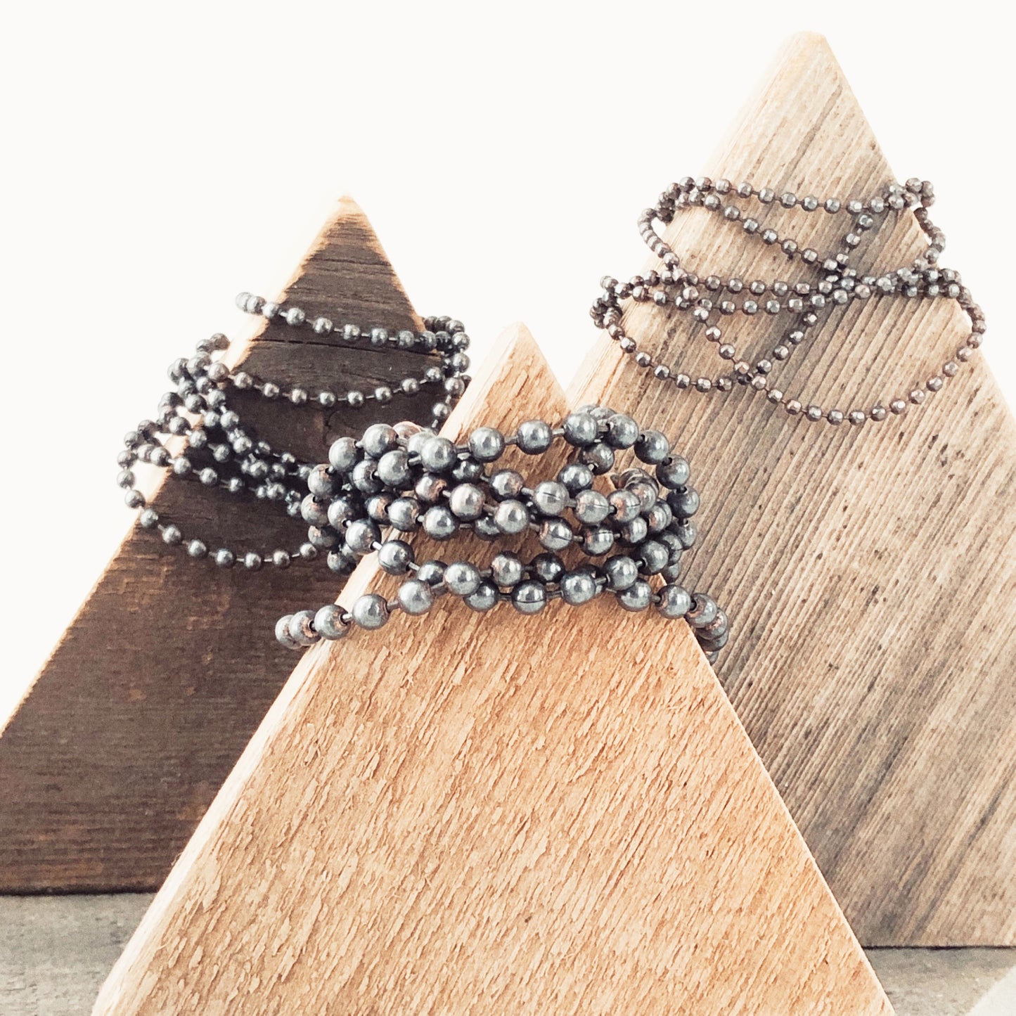 4.5mm Oxidized Copper Ball Chain Necklace – Large, Chunky, Heavy, Custom Length