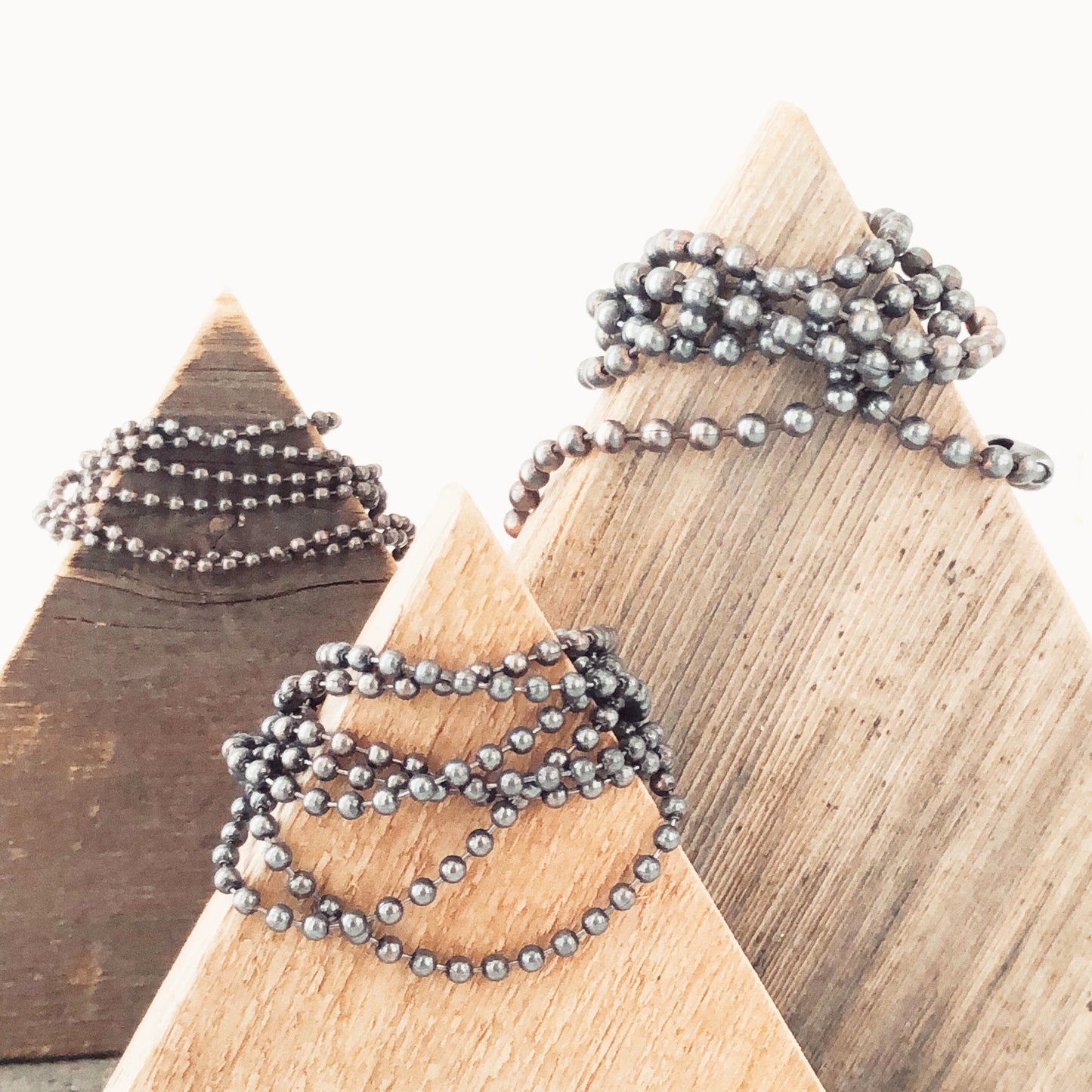 3.2mm Oxidized Copper Ball Chain Necklace – Solid Copper, Hand Antiqued, Custom Length