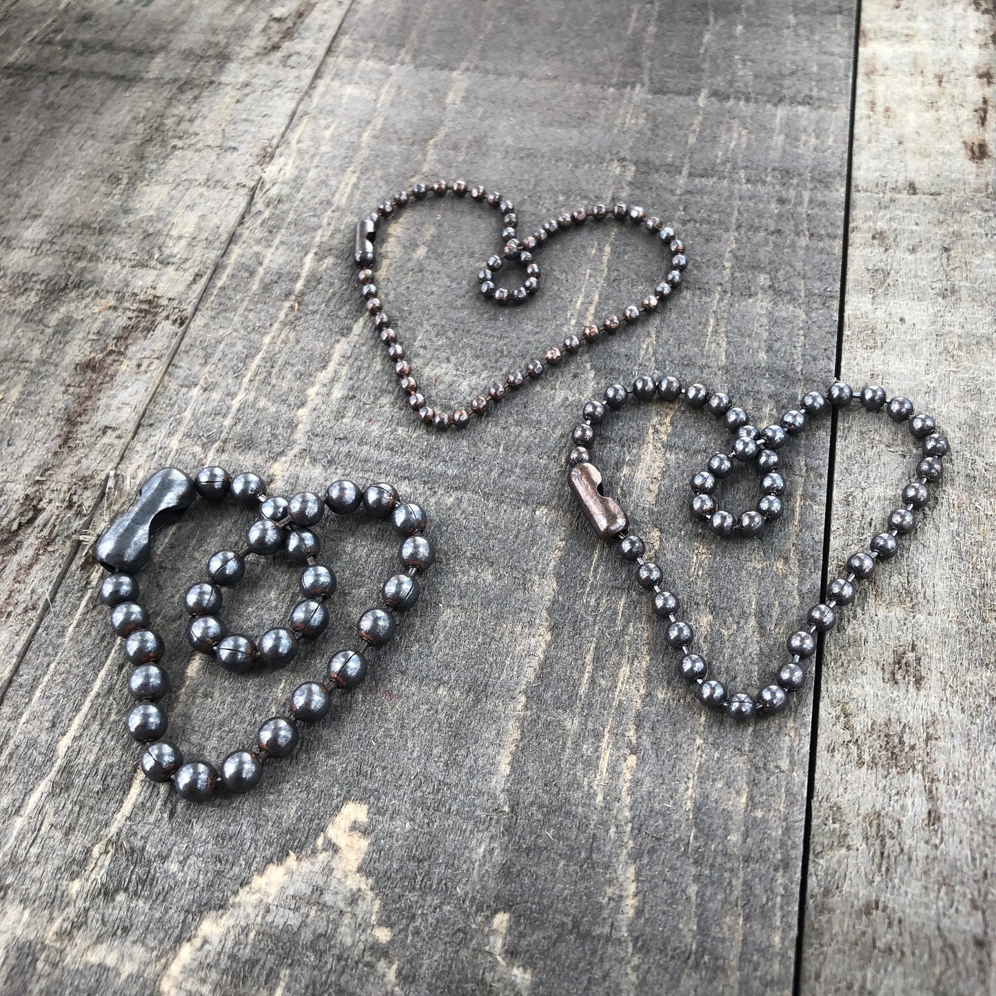 Oxidized Copper Ball Chain Bracelet – Handmade Dark Patina, 2.4mm 3.2mm 4mm, Adjustable Anklet Option