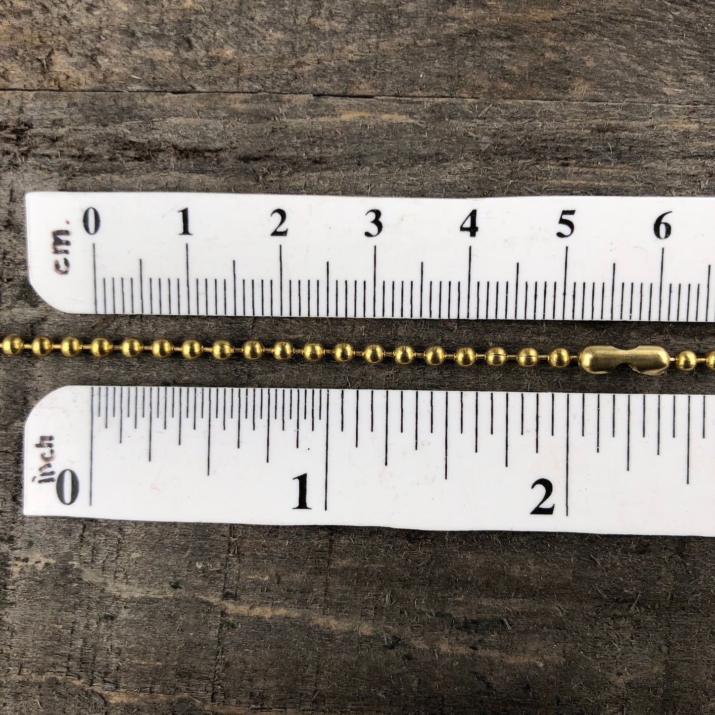 2.4mm Solid Brass Ball Chain Necklace with Connector – Custom Length