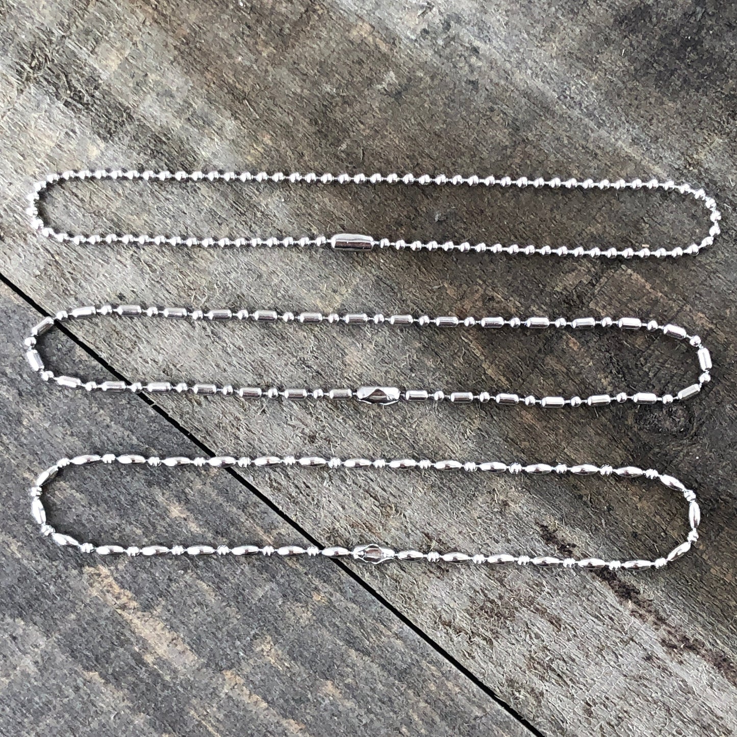Skinny Stainless Steel Ball Chain Bracelet or Anklet – 1.5mm, Minimalist, Custom Length