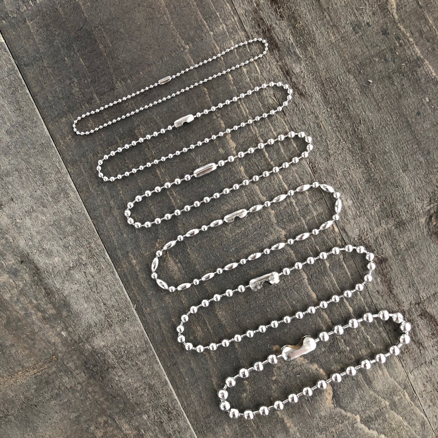 Stainless Steel Ball Chain Bracelet or Anklet – Silver Alternative, Multiple Widths
