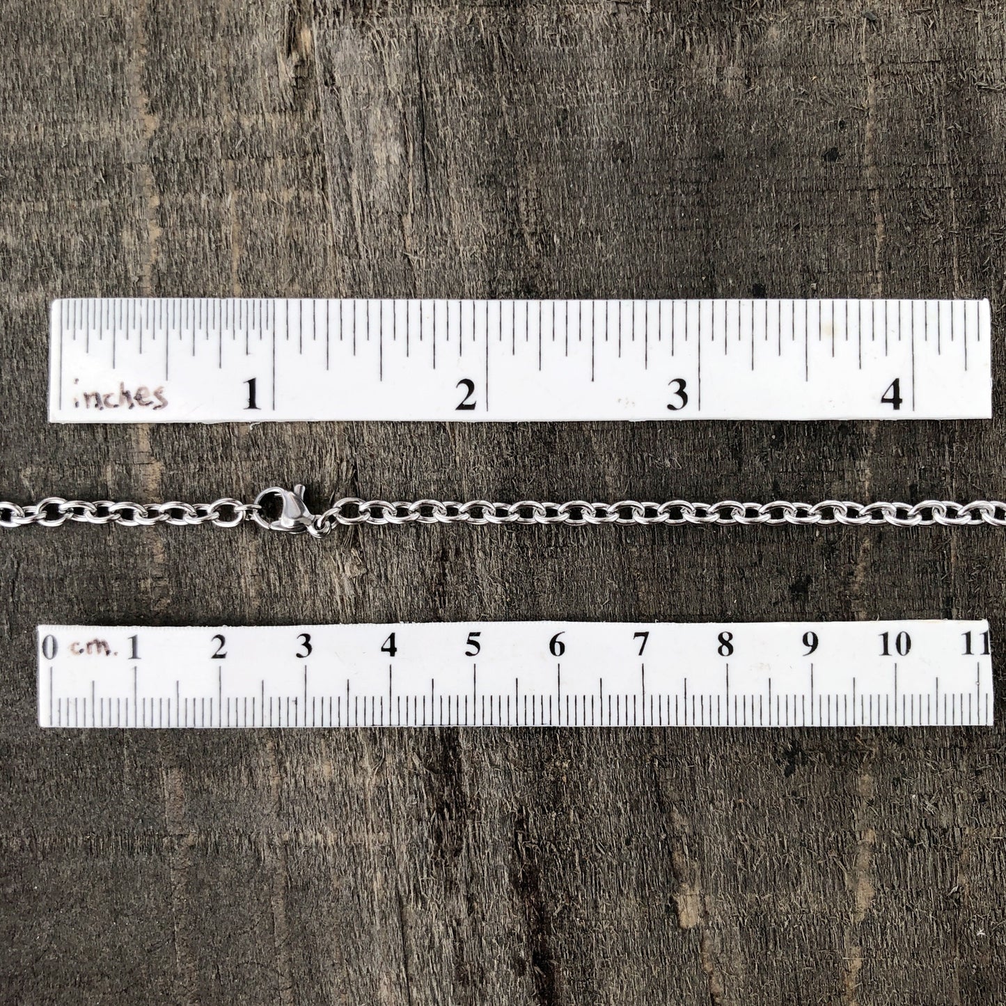 Adjustable Stainless Steel Cable Chain Necklace – 3.7mm Links with Lobster Clasp, 23” (Matinée Length)
