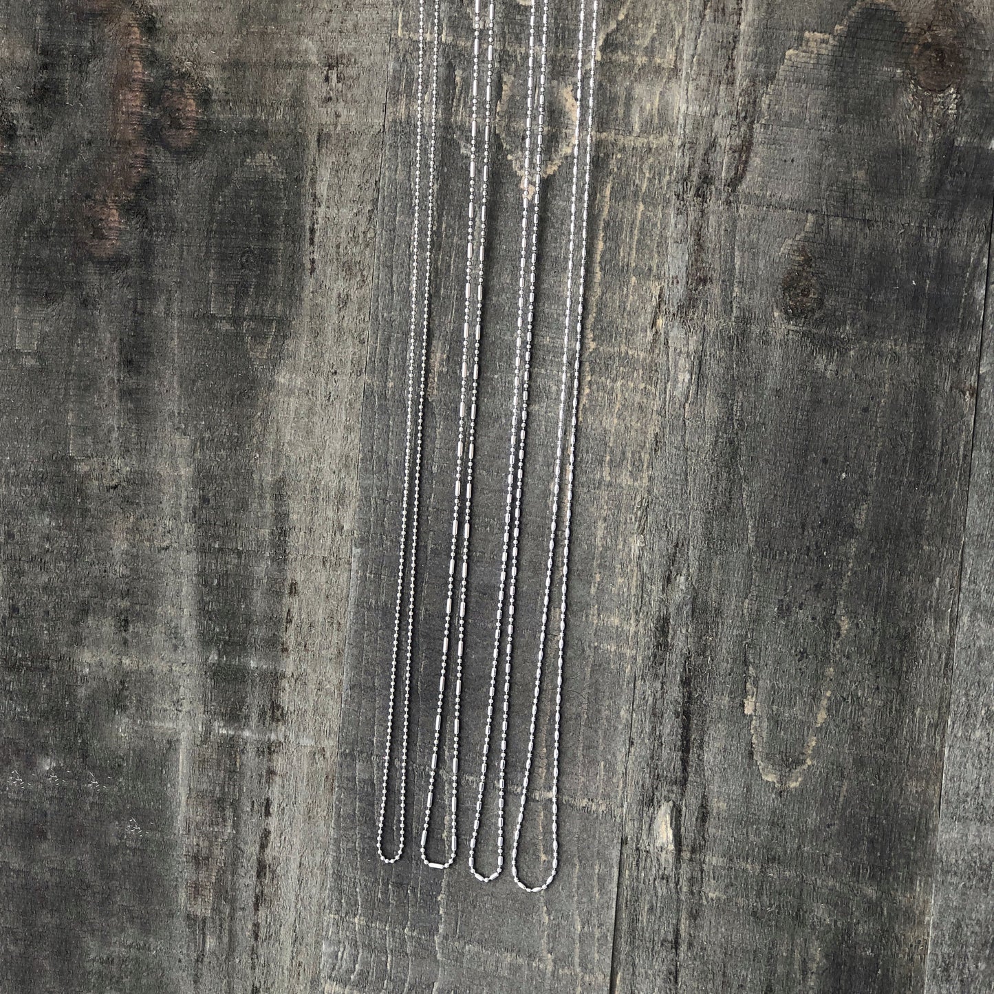 1.5mm Stainless Steel Ball Chain Necklace – Shiny Skinny Chain with Connector, Custom Length