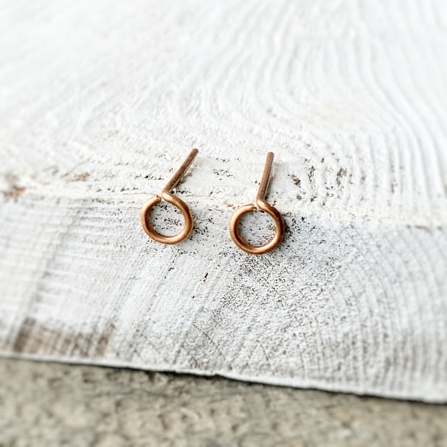Copper Circle Studs