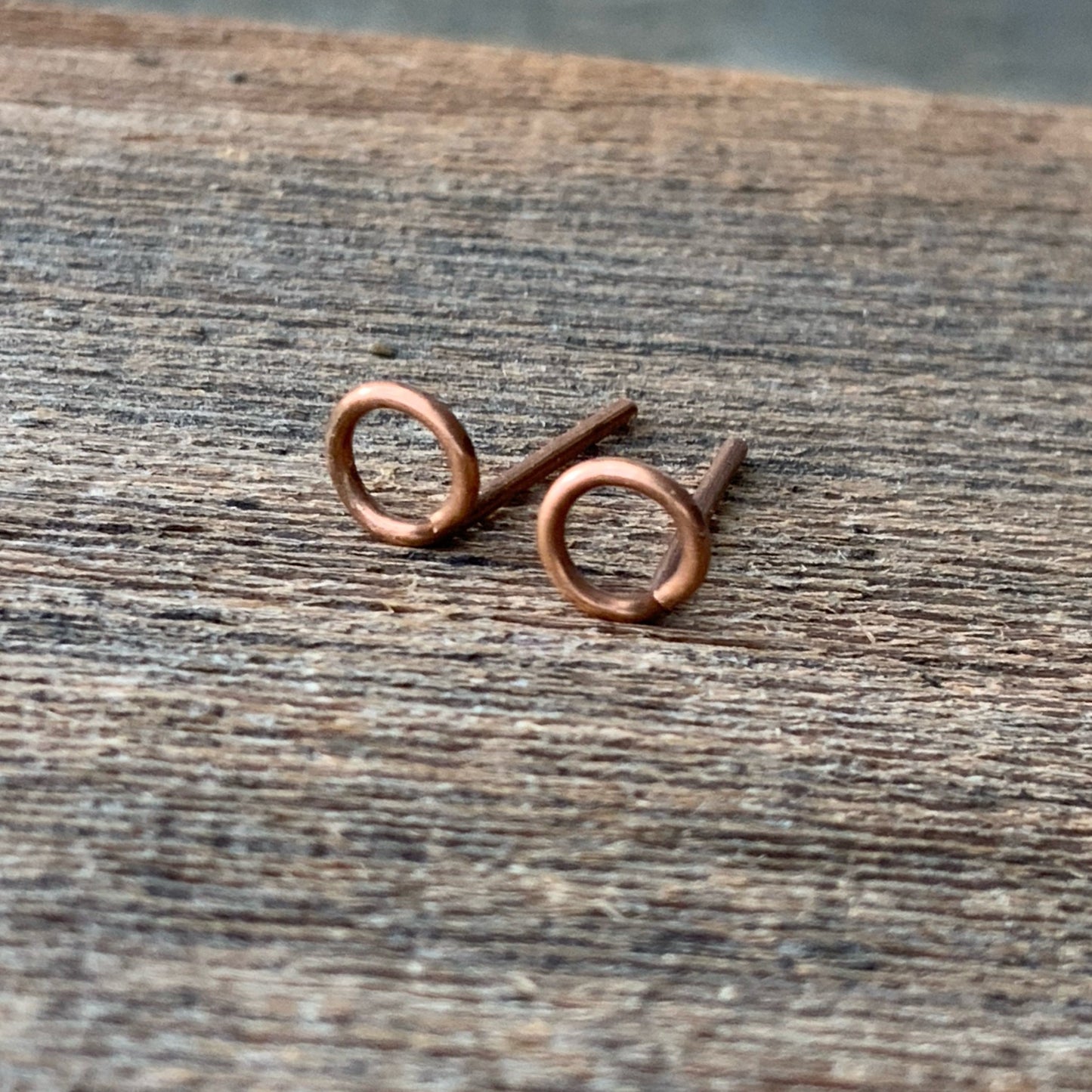 Copper Circle Studs