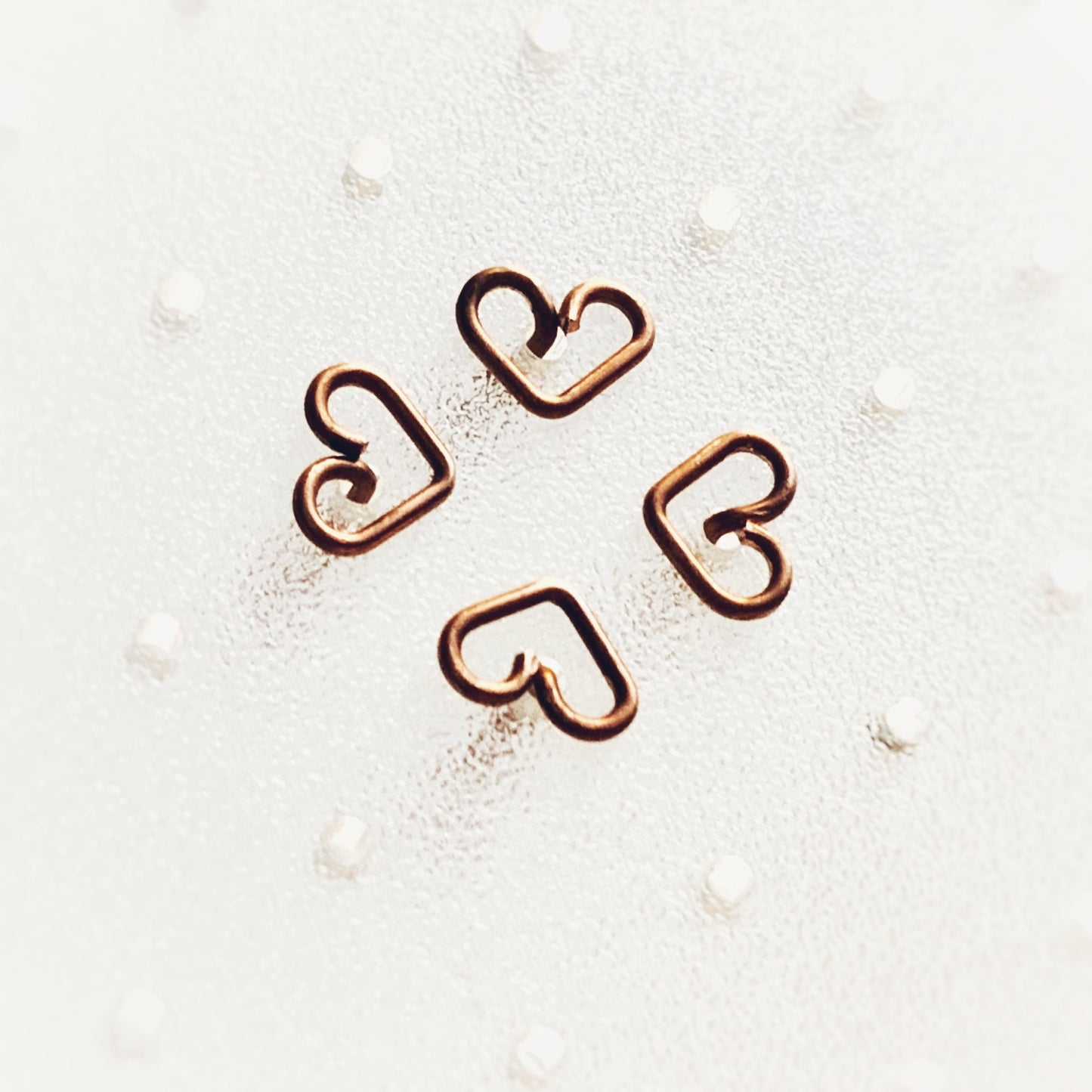 Copper Heart Studs