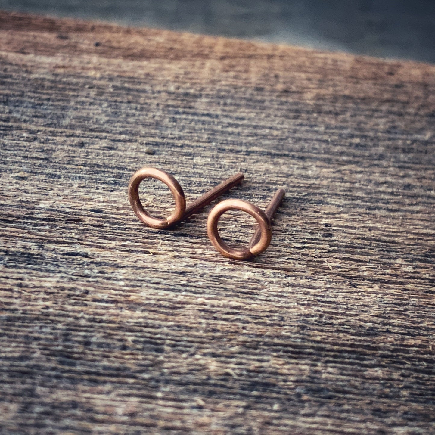 Copper Circle Studs