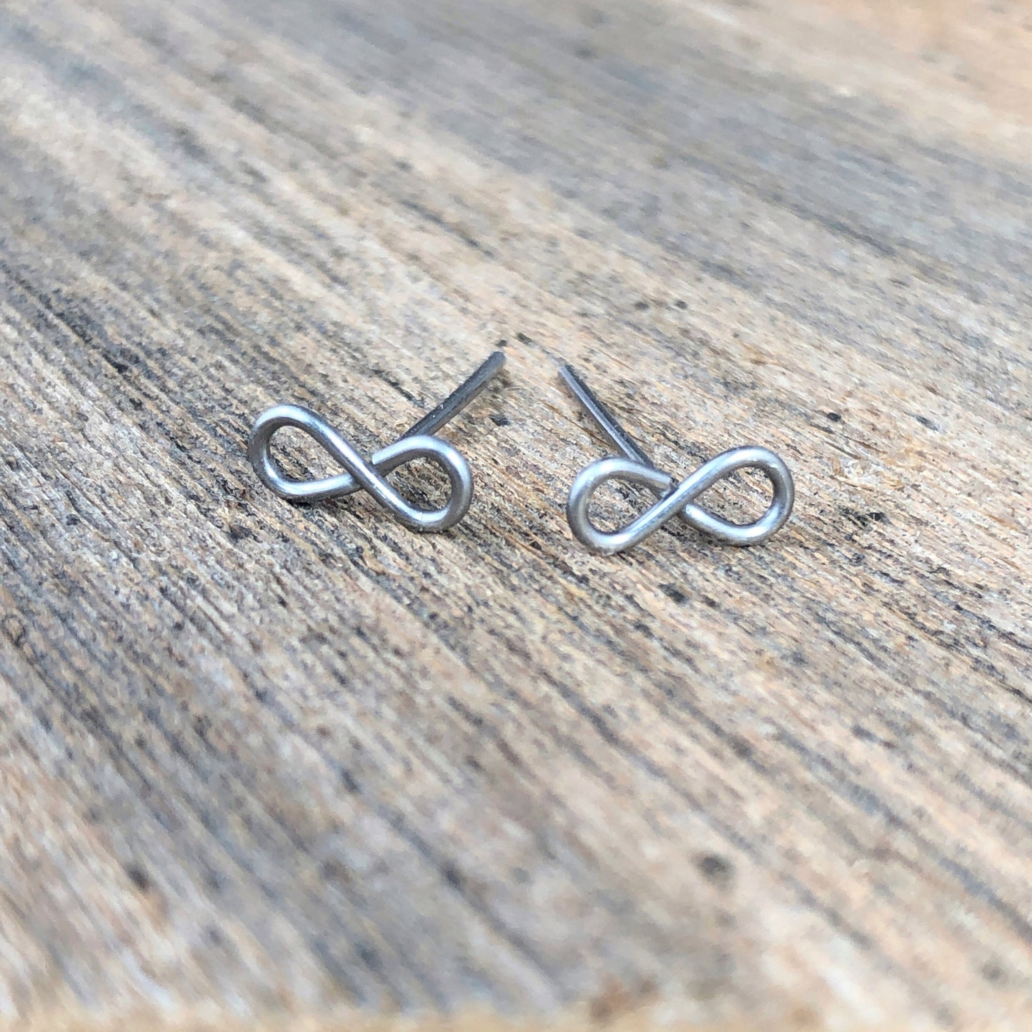Infinity Studs, Stainless Steel