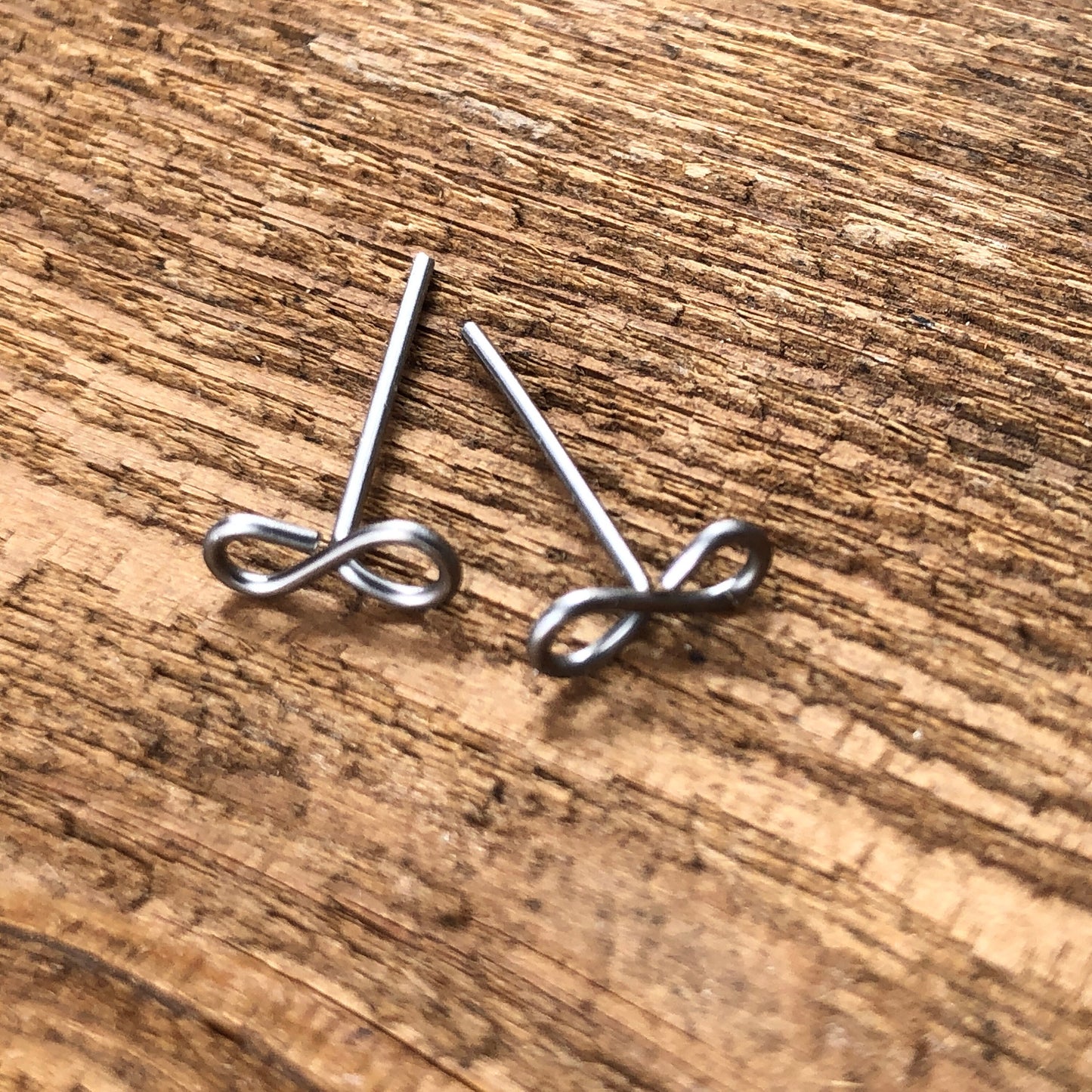 Infinity Studs, Stainless Steel