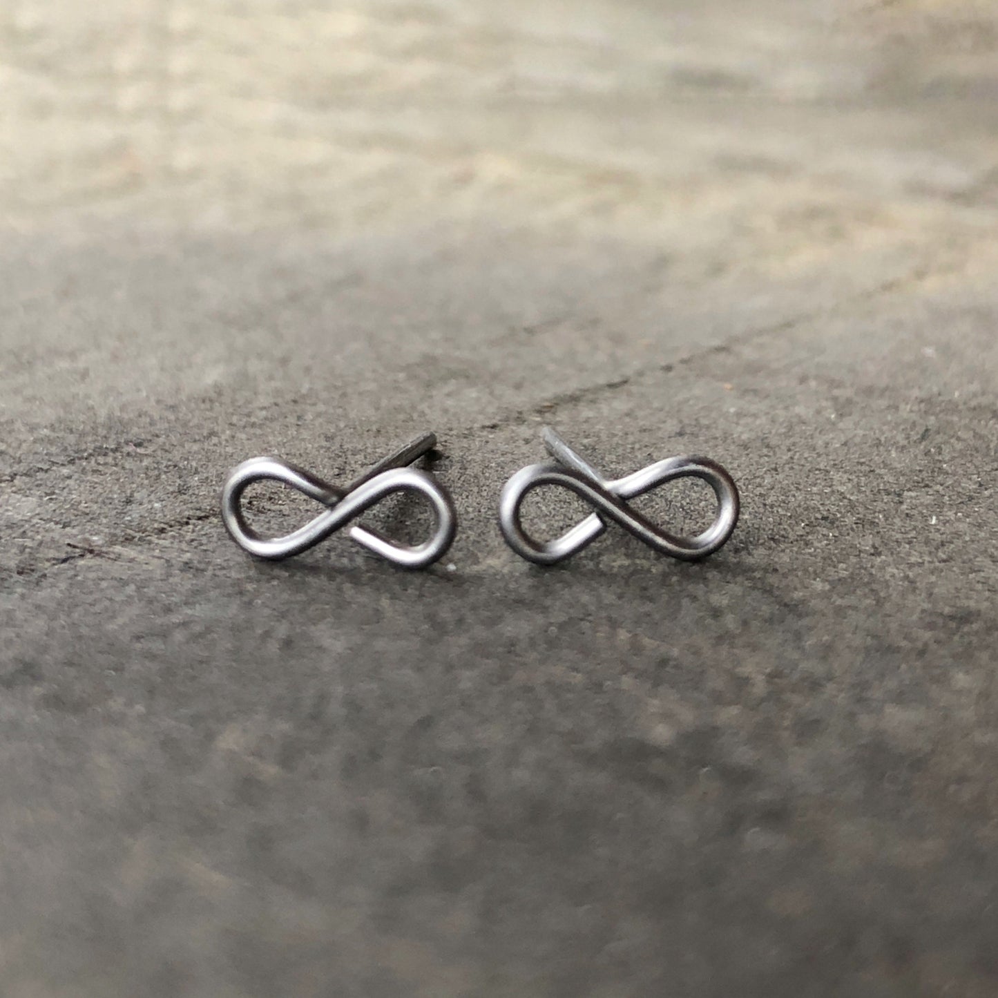 Infinity Studs, Stainless Steel