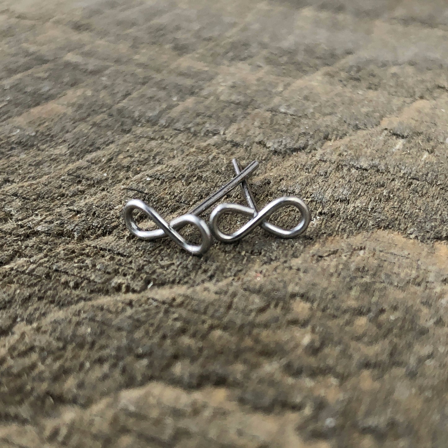 Infinity Studs, Stainless Steel
