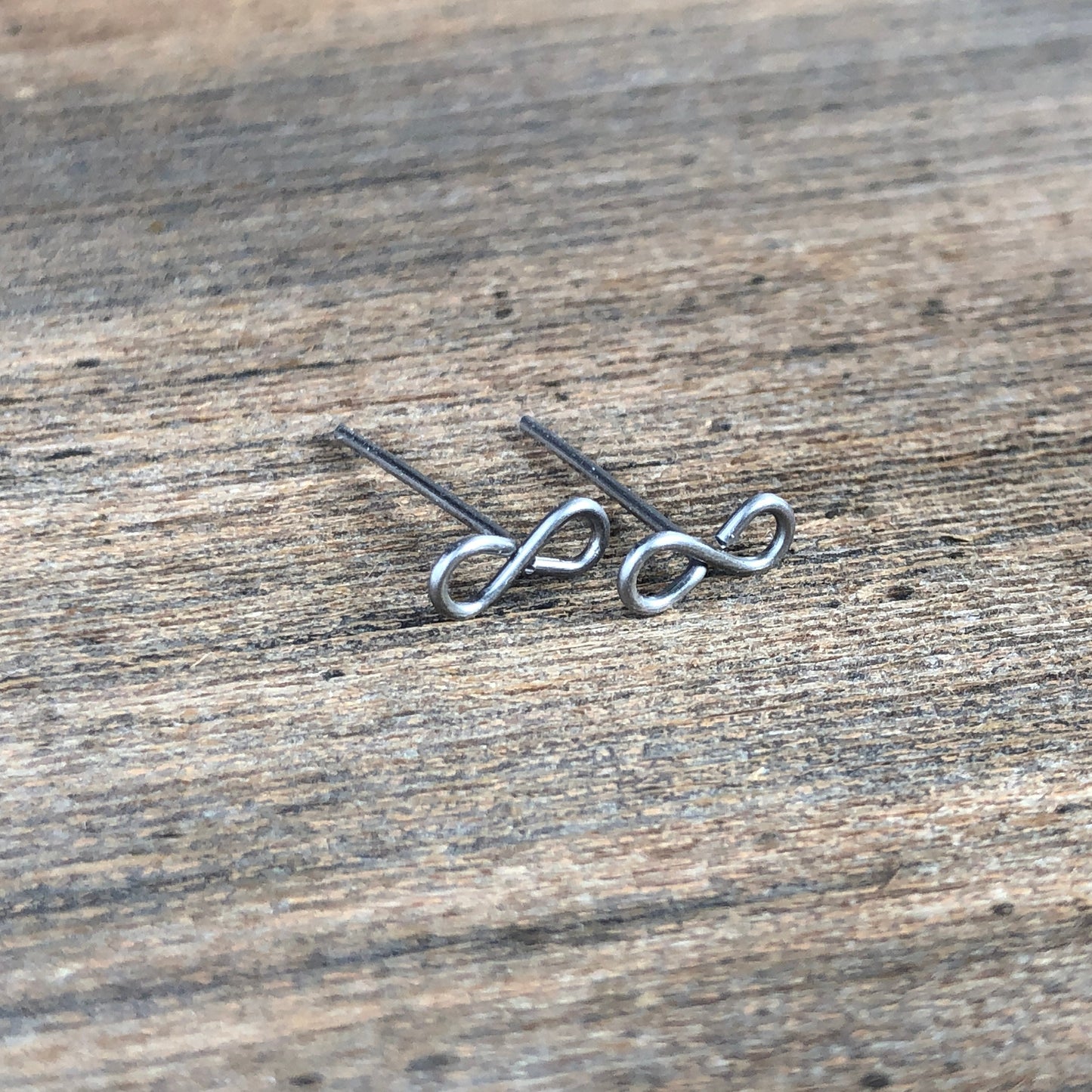 Infinity Studs, Stainless Steel