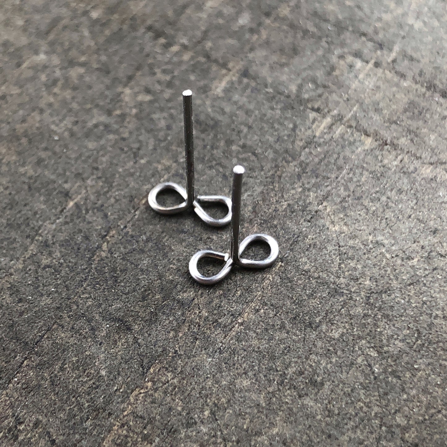 Infinity Studs, Stainless Steel