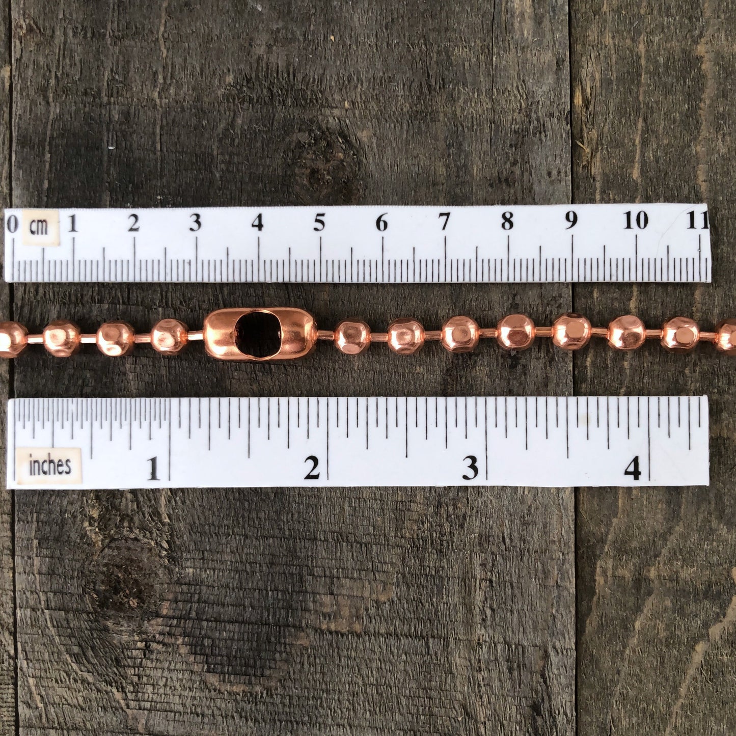 6mm Oversized Copper Faceted Ball Chain Necklace – Strong Solid Copper, Custom Length