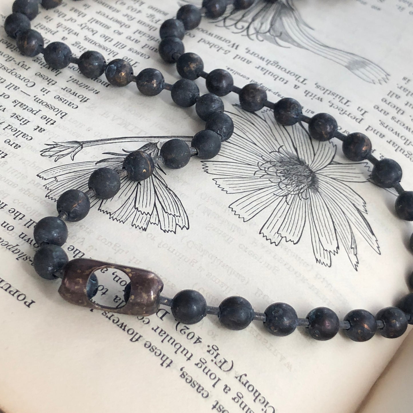 6mm Large Solid Brass Ball Chain Necklace – Chunky Antiqued Patina, Custom Length