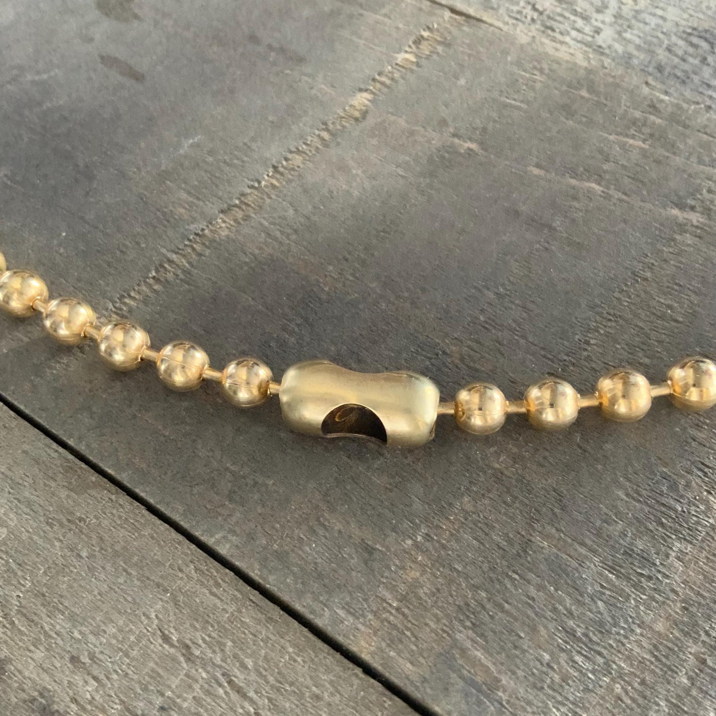 6mm Brass Ball Chain Necklace – Chunky Gold-Tone Raw Brass, Custom Length