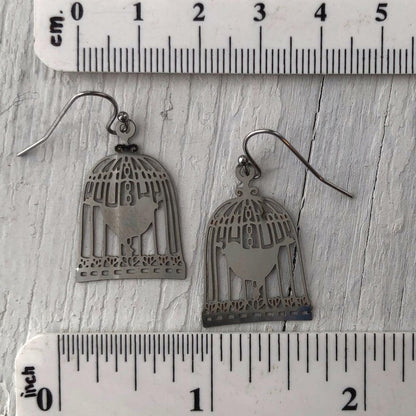 Birdcage Earrings – Stainless Steel, French Hook, Lightweight
