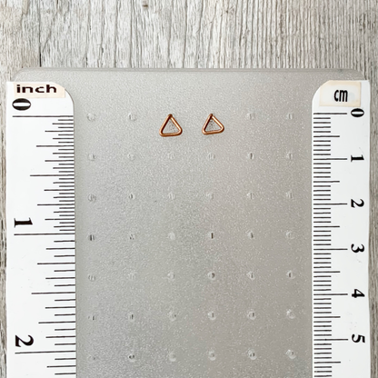Copper Triangle Studs