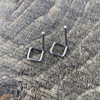 Square Studs, Stainless Steel