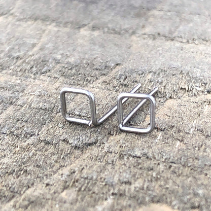 Square Studs, Stainless Steel