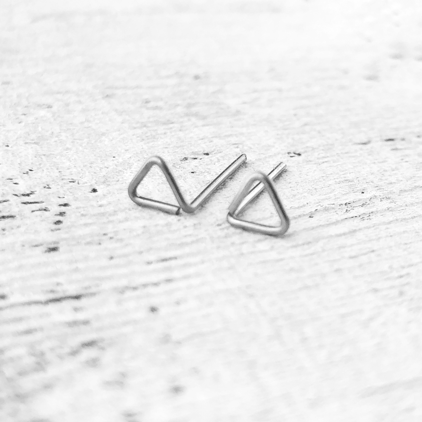Triangle Studs, Stainless Steel