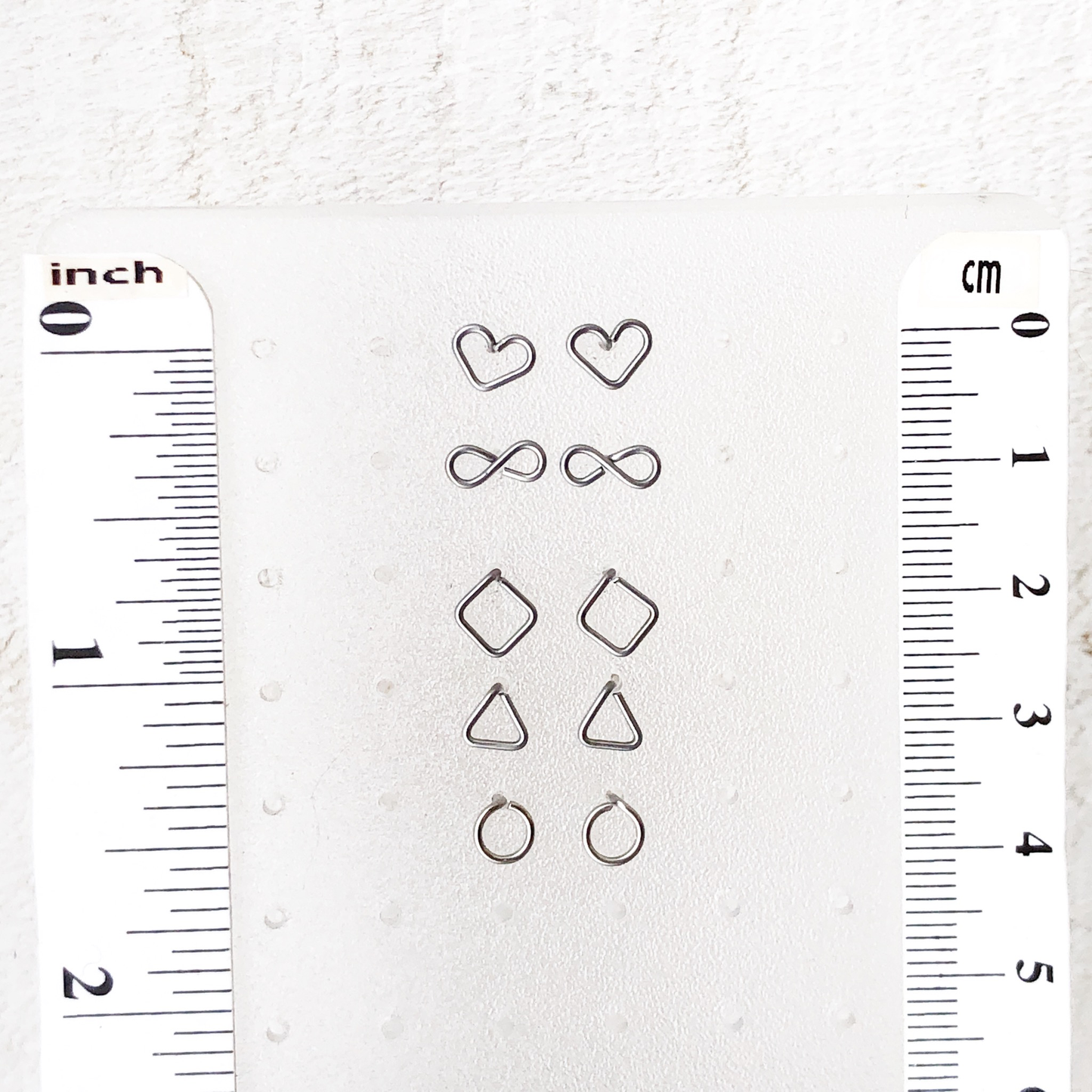 Triangle Studs, Stainless Steel