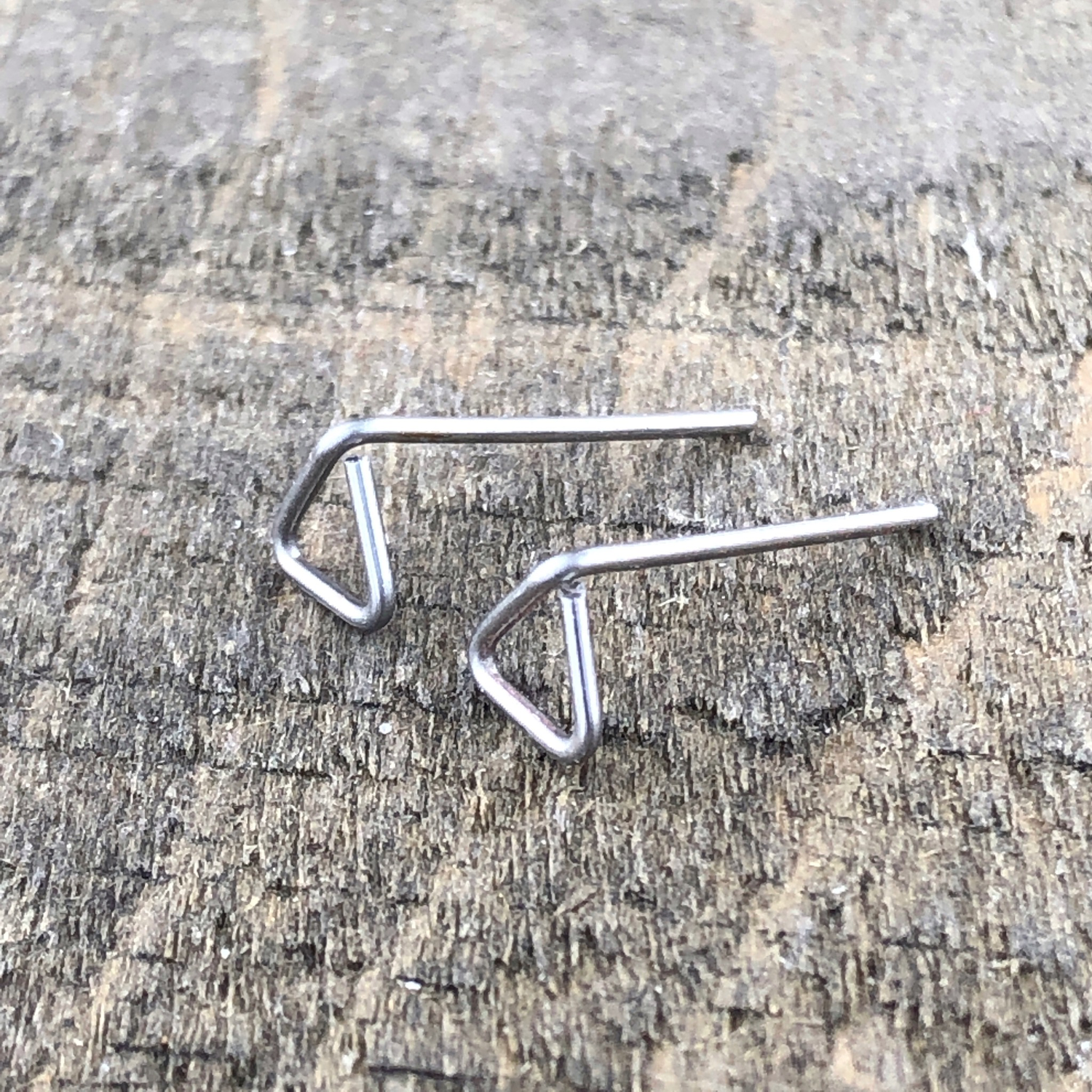 Triangle Studs, Stainless Steel