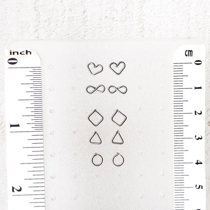 Square Studs, Stainless Steel