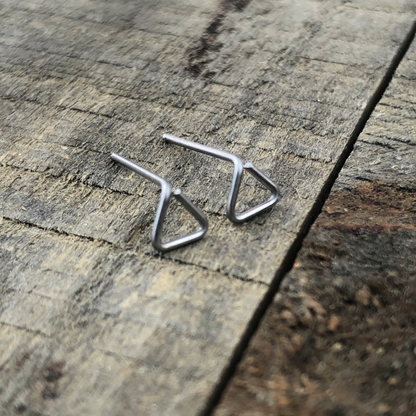 Triangle Studs, Stainless Steel