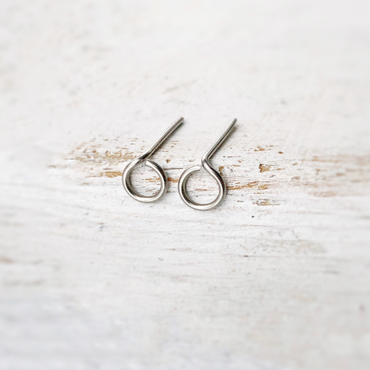 Circle Studs, Stainless Steel
