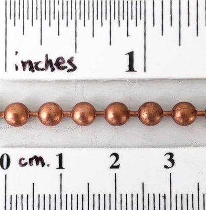 6mm Oversized Copper Ball Chain Necklace – Strong Solid Copper, Custom Length