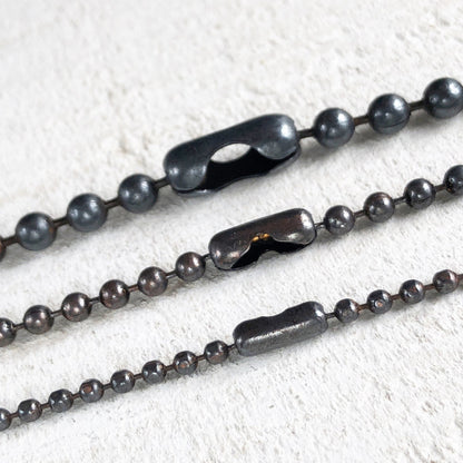 4.5mm Oxidized Copper Ball Chain Necklace – Large, Chunky, Heavy, Custom Length