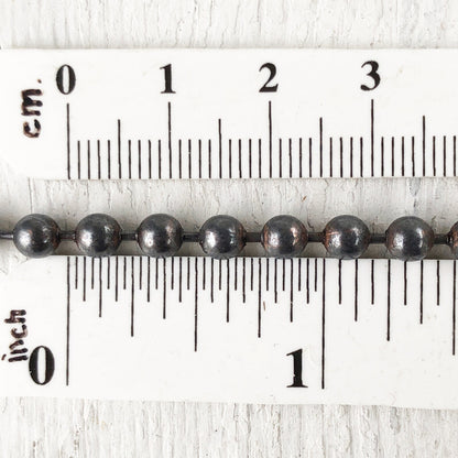 4.5mm Oxidized Copper Ball Chain Necklace – Large, Chunky, Heavy, Custom Length