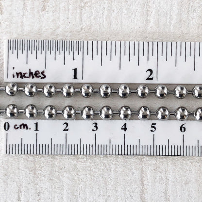 X-Large Stainless Steel Ball Chain Necklace – 5mm with Connector