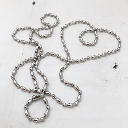 Stainless Steel 3.2mm Ball-bar Chain Necklace – Silver Alternative with Connector