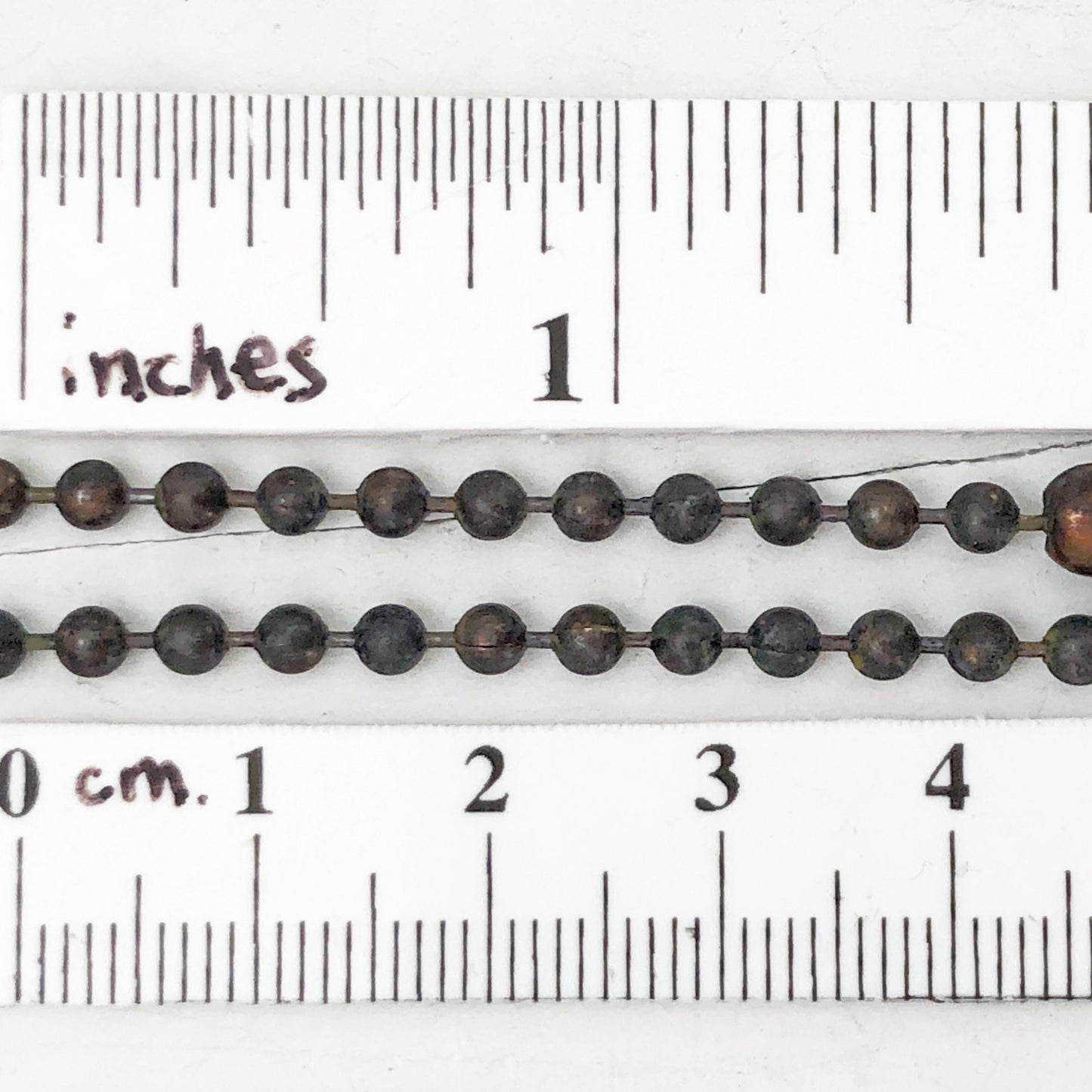3.2mm Antiqued Solid Brass Ball Chain Necklace – Custom Length with End Connector
