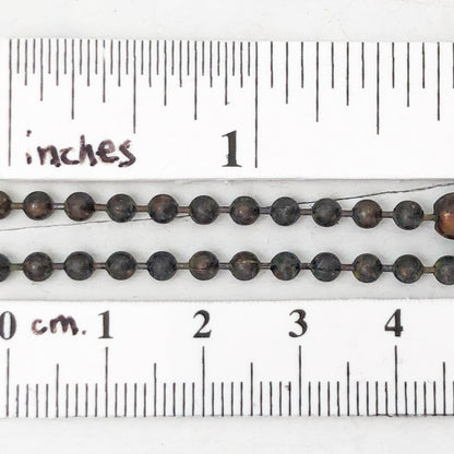 3.2mm Antiqued Solid Brass Ball Chain Necklace – Custom Length with End Connector