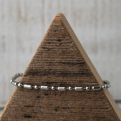1.5mm Stainless Steel Ball-Bar Chain – Shiny Petite Chain with Handmade Swirl Clasp