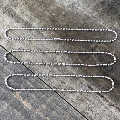 Skinny Stainless Steel Ball Chain Bracelet or Anklet – 1.5mm, Minimalist, Custom Length