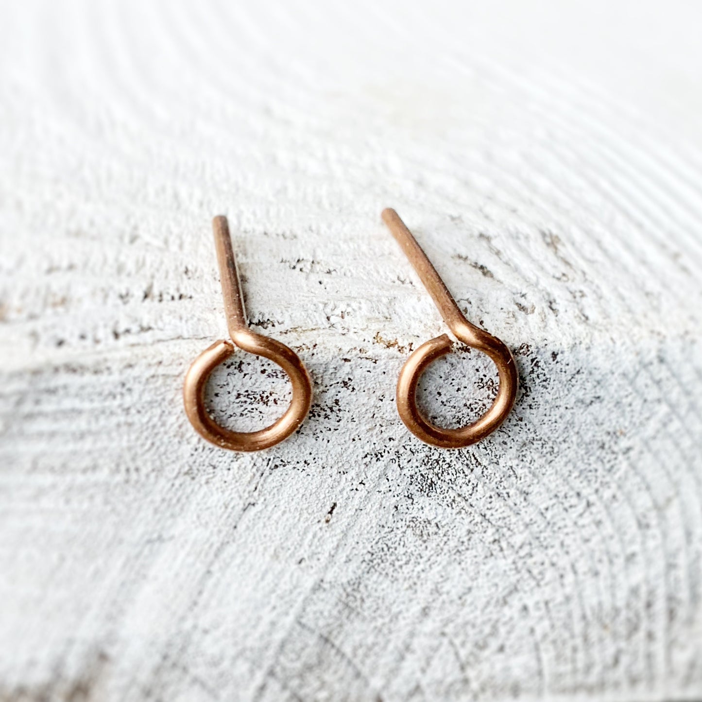 Copper Circle Studs